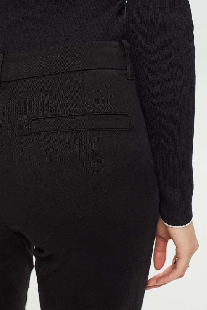Pantalón chino elástico, en mezcla de algodón, BLACK, detail image number 4