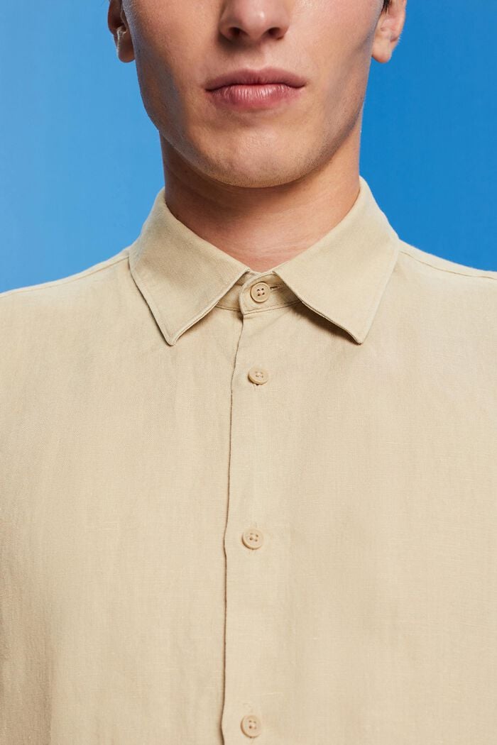 Camisa de lino, SAND, detail image number 2