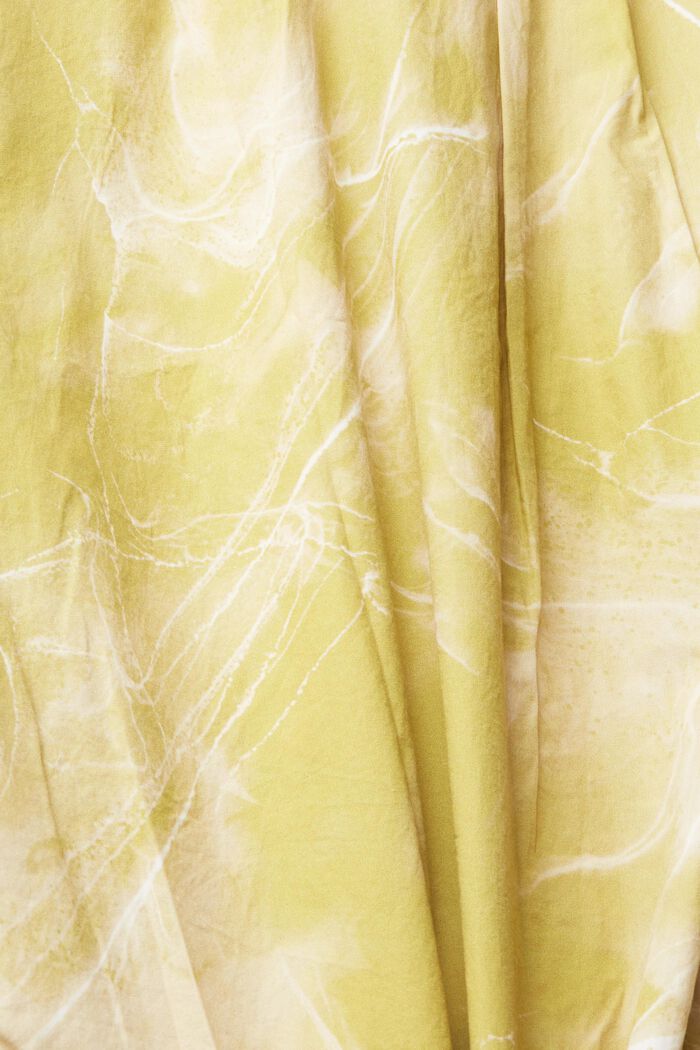 Camisa con estampado marmolado, LIME YELLOW, detail image number 4