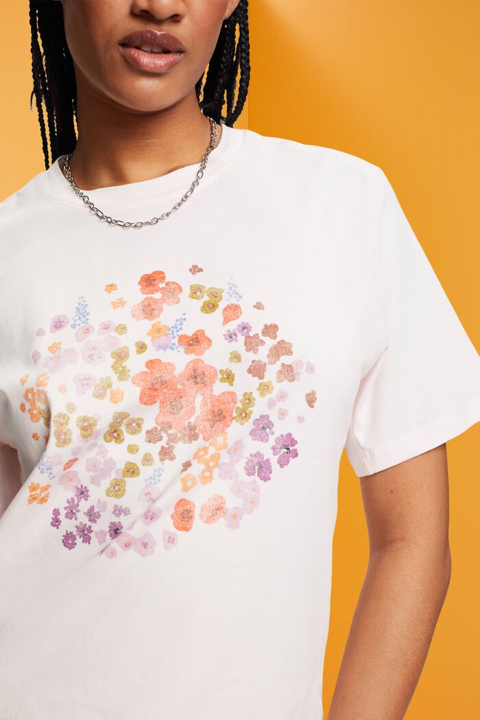 Camiseta con estampado de flores, LIGHT PINK, detail image number 2