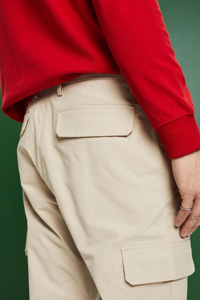 Pantalones cargo con perneras rectas, BEIGE, detail image number 3