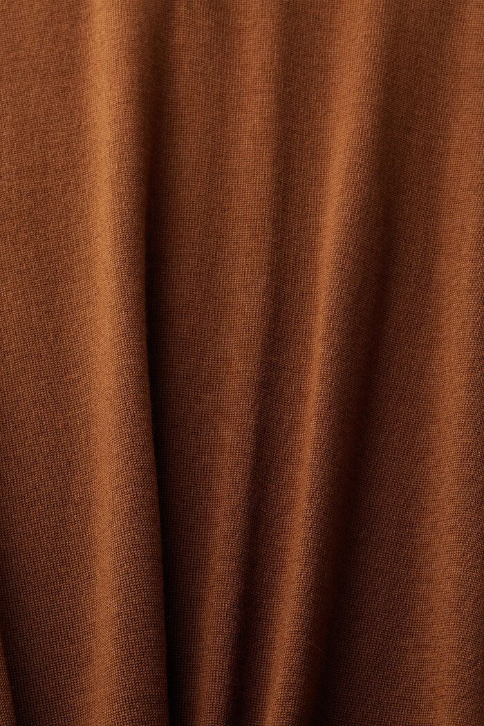 Jersey de lana merino con cuello estilo polo, BARK, detail image number 5
