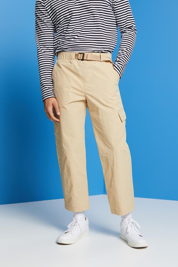 Pantalones cargo con perneras rectas, SAND, detail image number 0