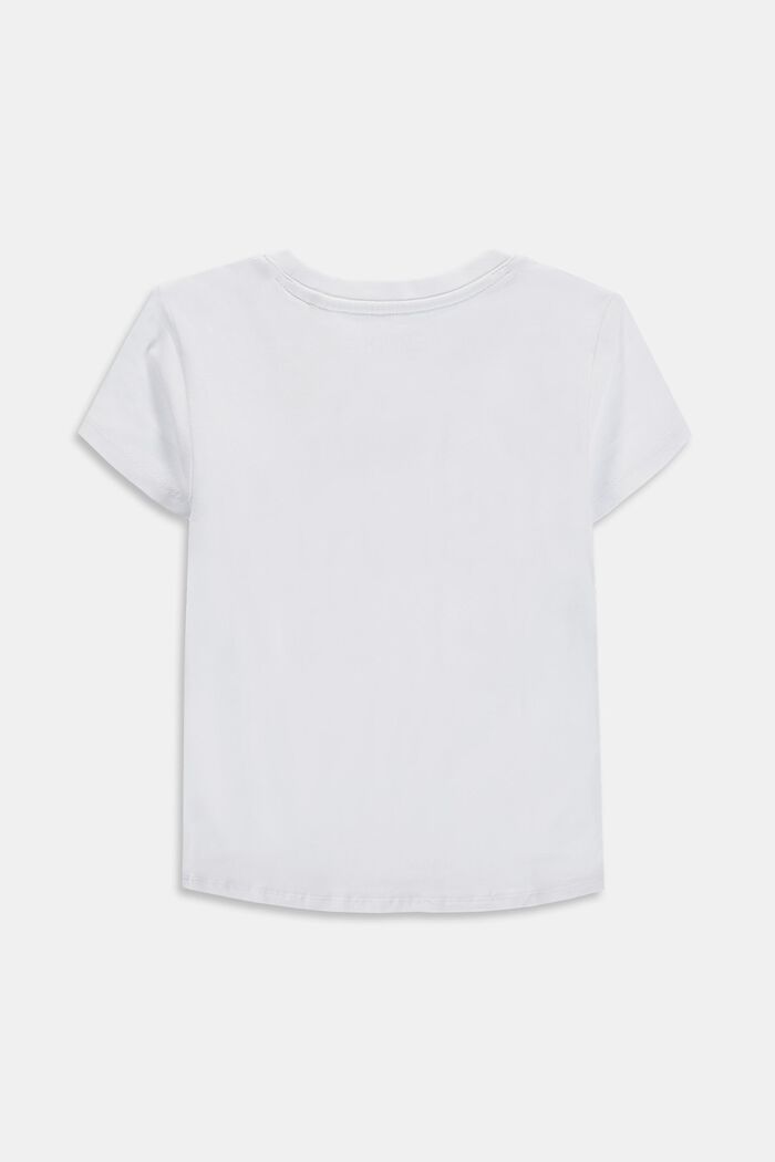 Camiseta de algodón con logo, WHITE, detail image number 1