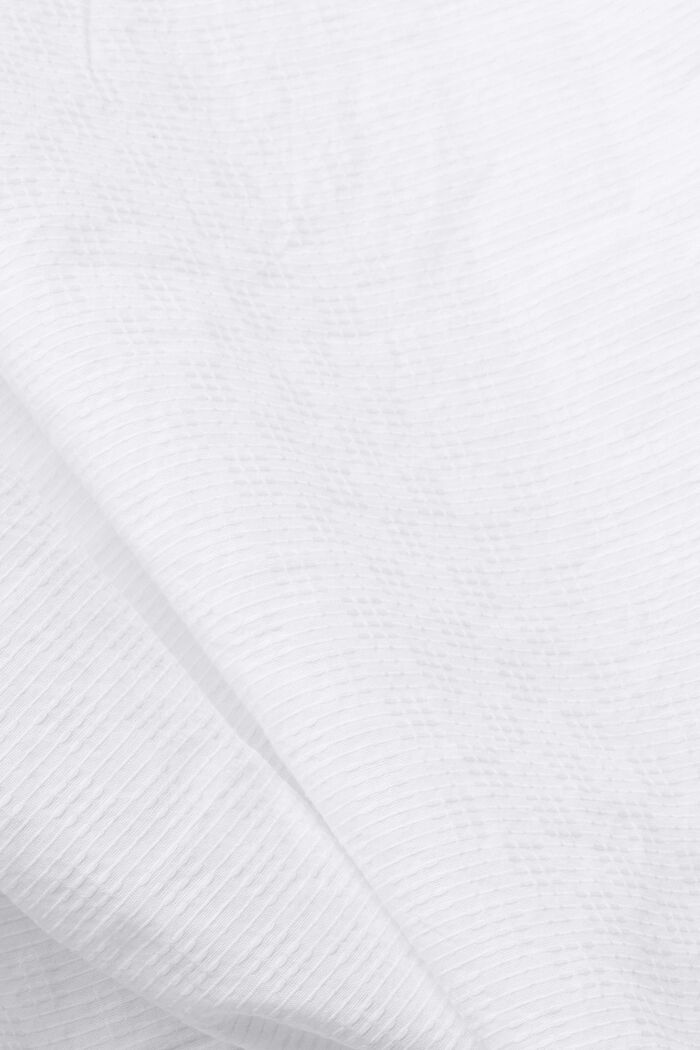 Camisa de corte ceñido con textura, WHITE, detail image number 5