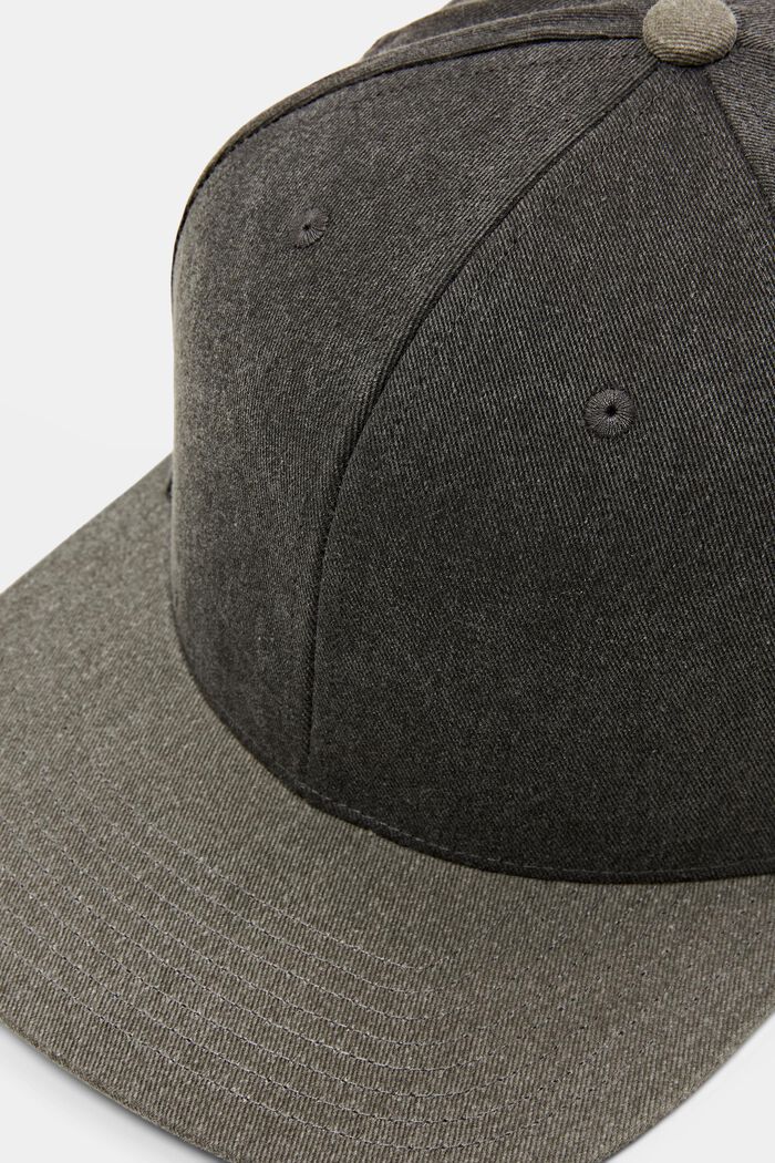 Gorra de ala plana de algodón, BLACK, detail image number 1