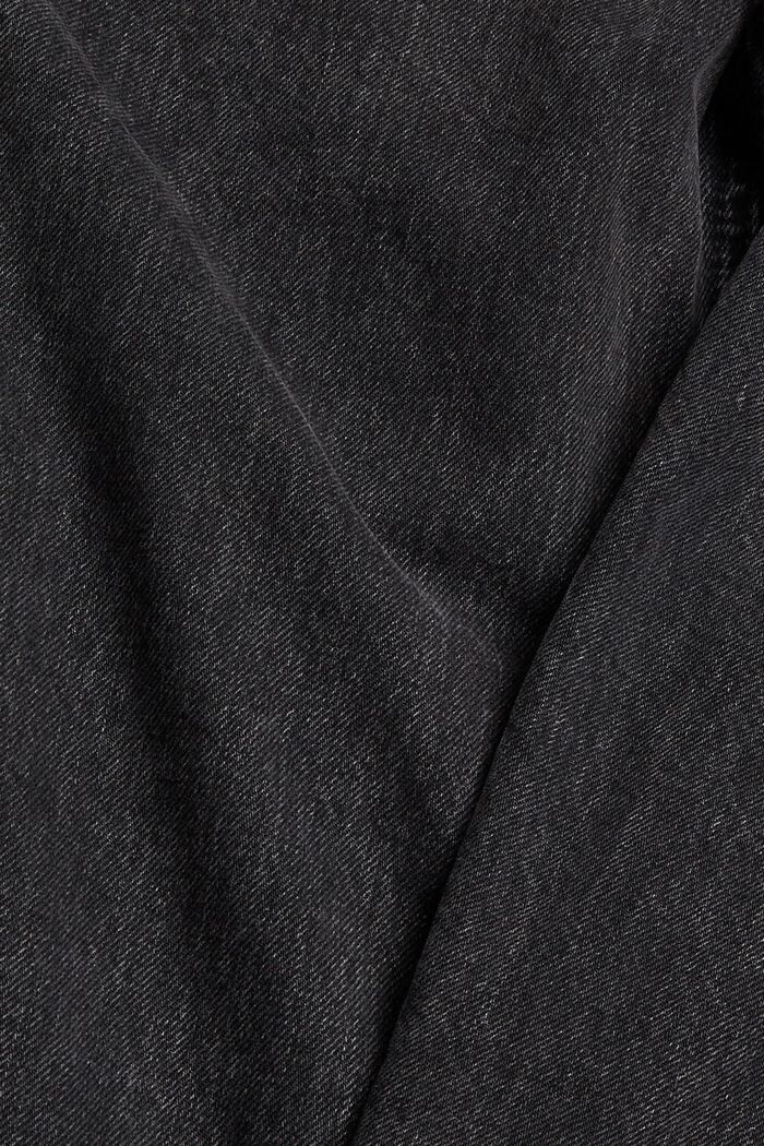 Vaqueros de estilo paper bag en algodón ecológico, BLACK DARK WASHED, detail image number 4