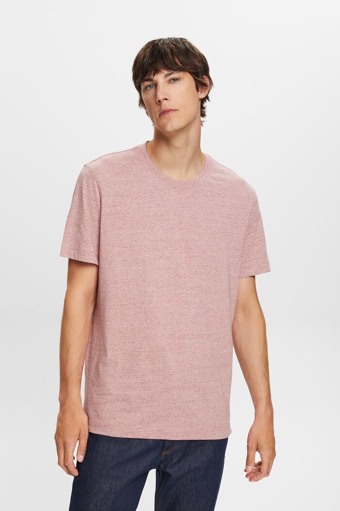 Camiseta de cuello redondo, 100% algodón, OLD PINK, detail image number 0