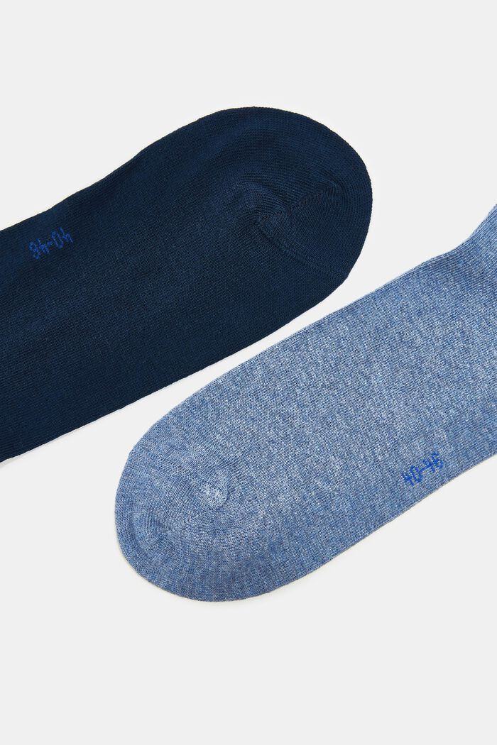 Pack de 5 pares de calcetines para deportivas, algodón ecológico, WHITE/BLUE, detail image number 1