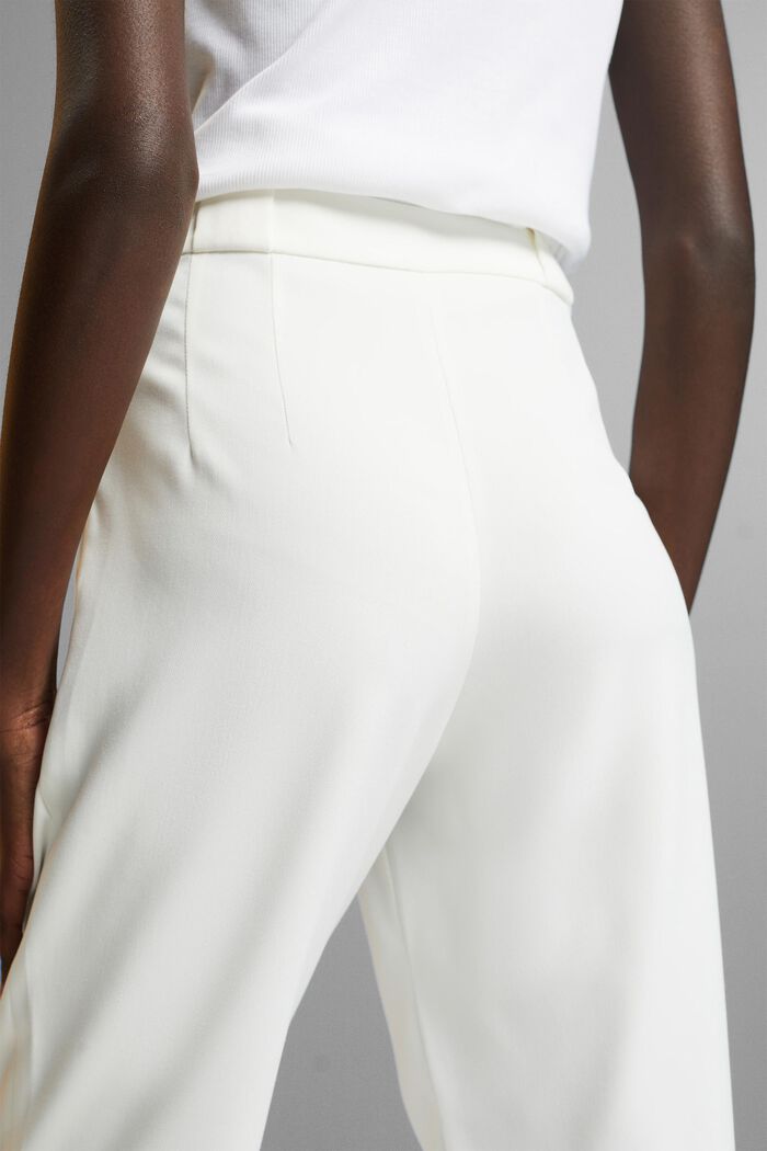 Pantalón tobillero de sarga primaveral, WHITE, detail image number 4