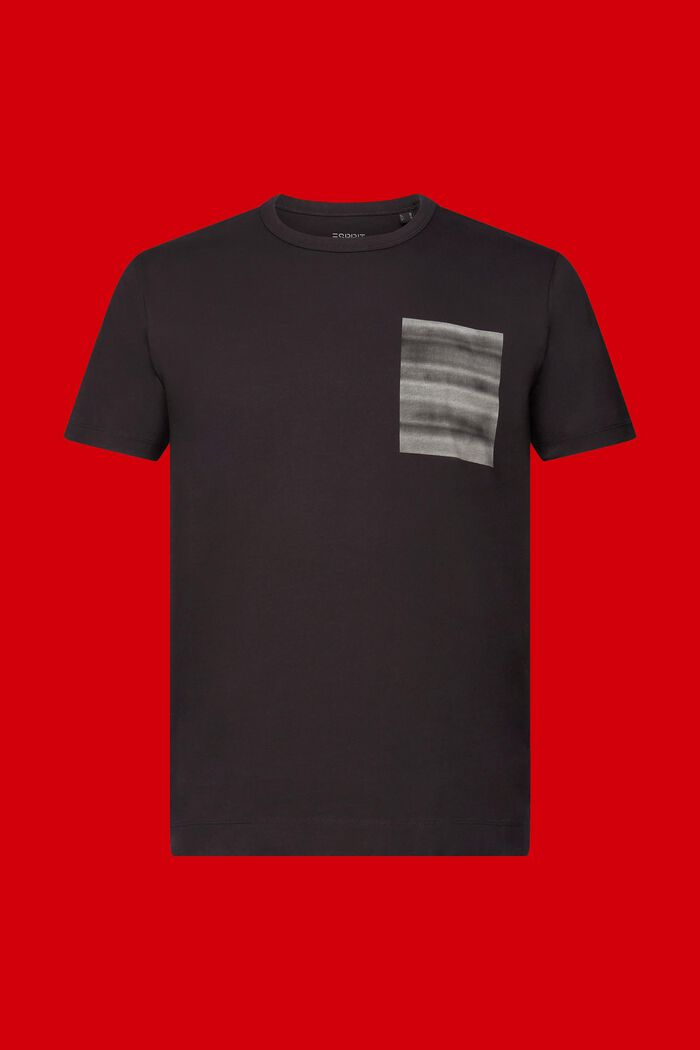 Camiseta de cuello redondo, 100% algodón, ANTHRACITE, detail image number 6