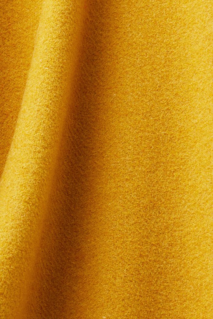 Abrigo de mezcla de lana reciclada, AMBER YELLOW, detail image number 5
