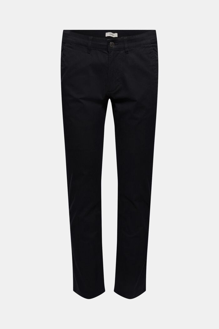 Pantalones chinos de algodón ecológico elástico, BLACK, detail image number 8