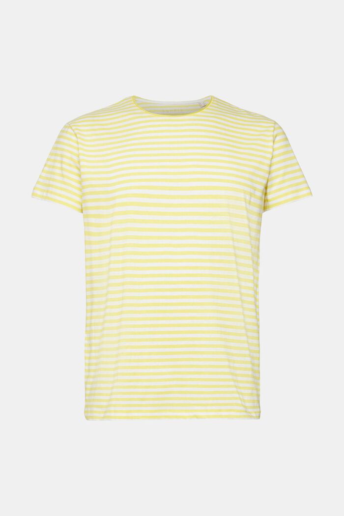 Camiseta de punto con estampado de rayas, BRIGHT YELLOW, detail image number 6
