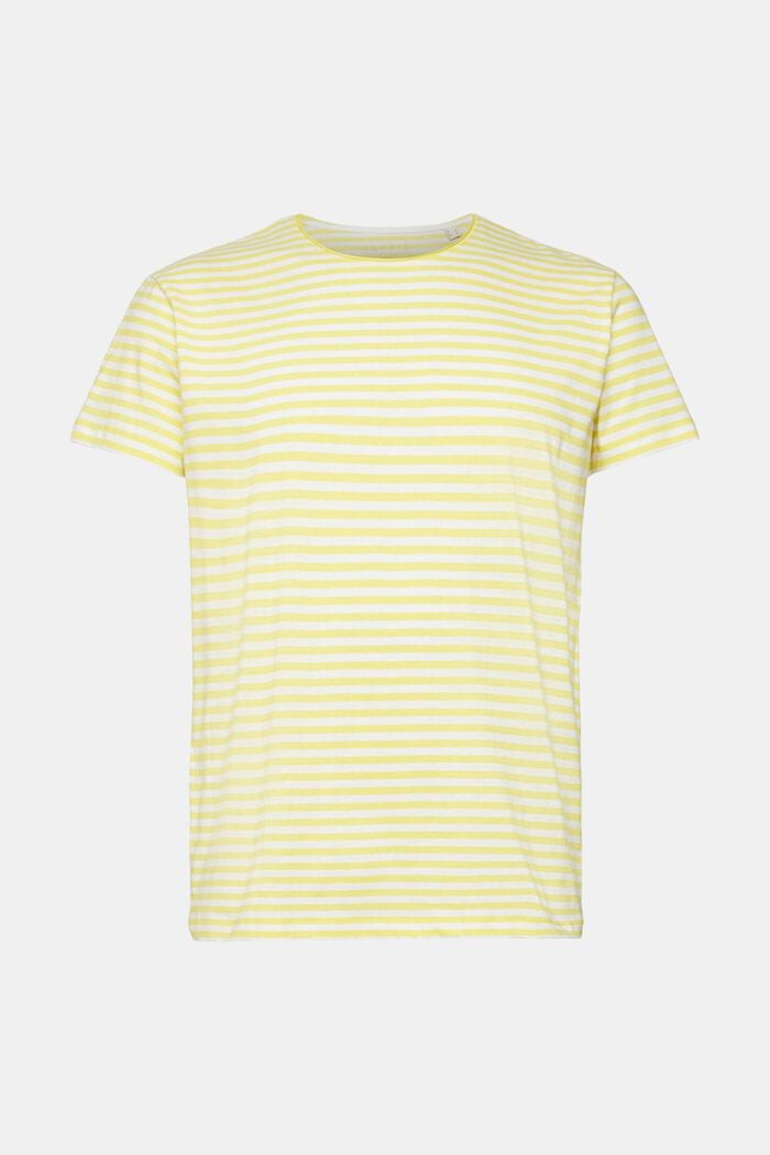 Camiseta de punto con estampado de rayas, BRIGHT YELLOW, overview