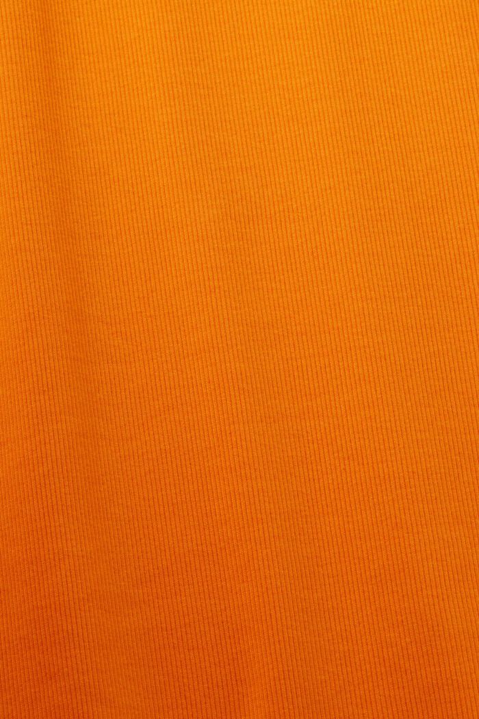 Vestido midi de jersey elástico, algodón elástico, BRIGHT ORANGE, detail image number 5