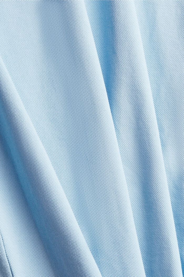 Polo de piqué en algodón Pima, LIGHT BLUE, detail image number 5