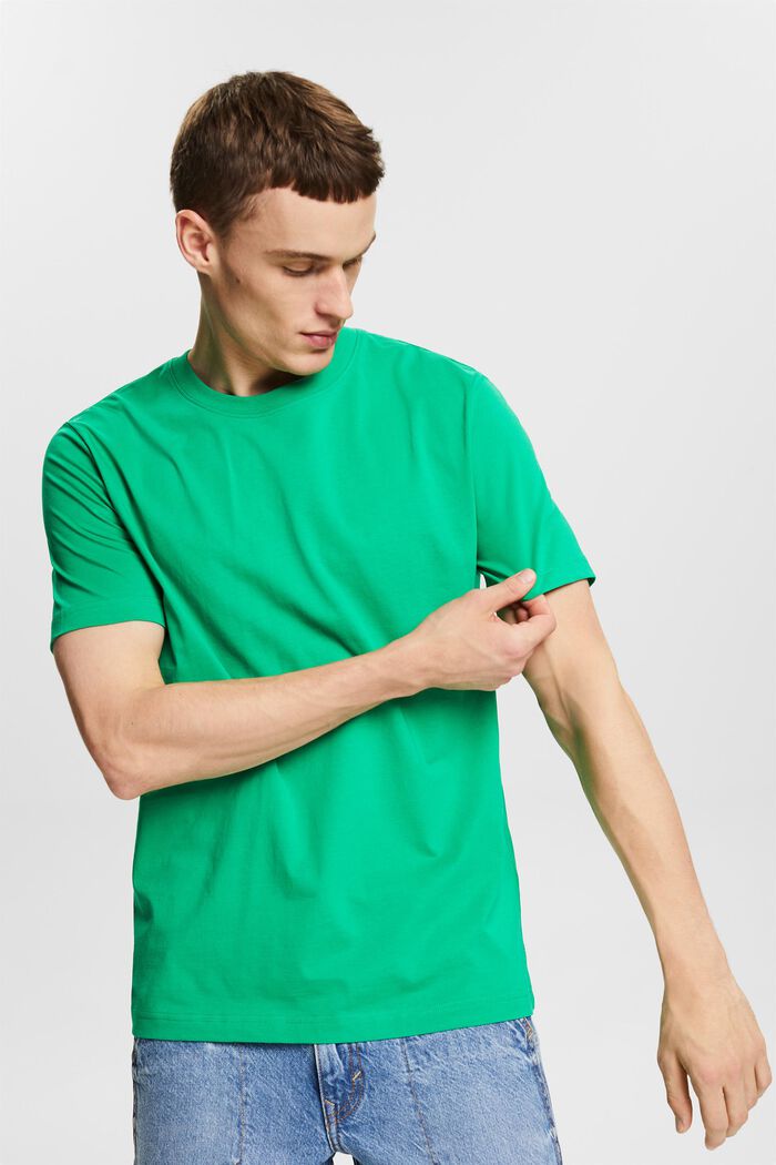 Camiseta de punto de algodón ecológico, GREEN, detail image number 0