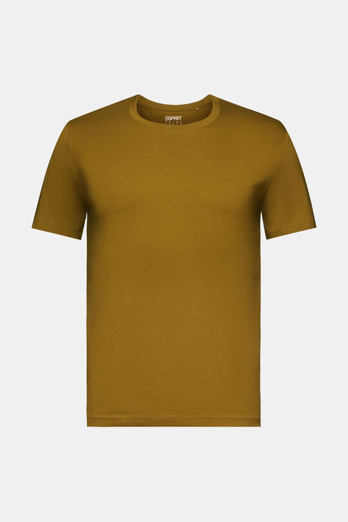 Camiseta de punto de algodón ecológico, OLIVE, detail image number 6
