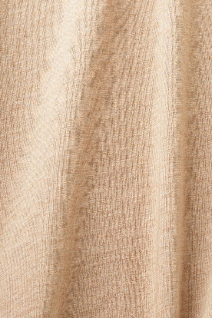 Camiseta de cuello redondo, 100% algodón, SAND, detail image number 5