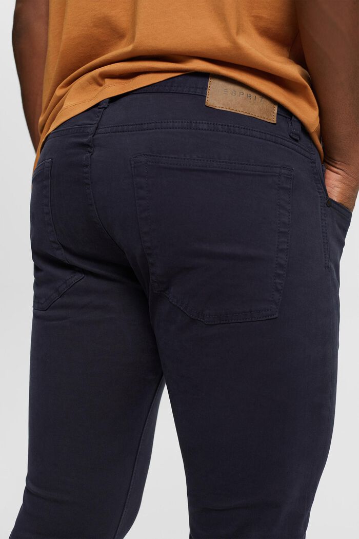 Pantalones slim fit, algodón ecológico, NAVY, detail image number 0