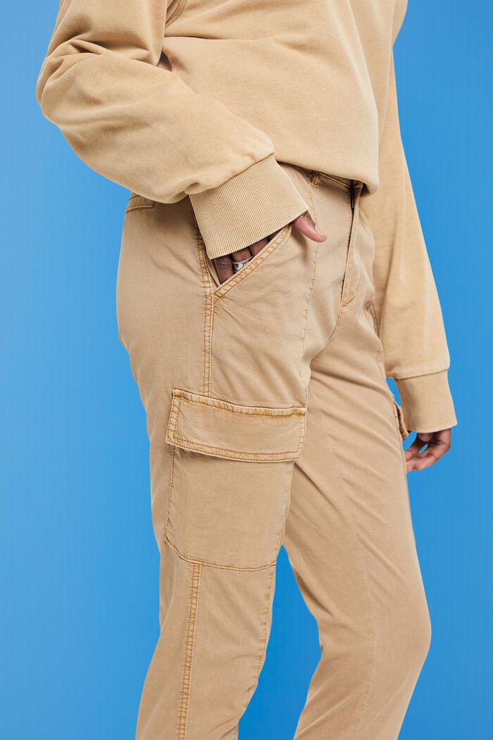 Pantalón estilo cargo de tiro medio, TAUPE, detail image number 2