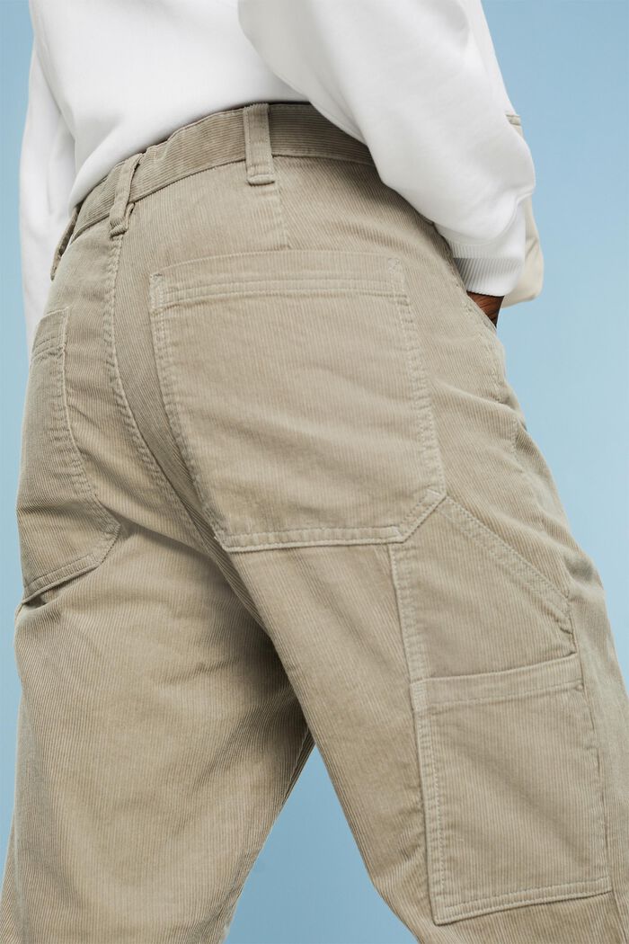 Pantalones rectos de pana, PASTEL GREY, detail image number 3