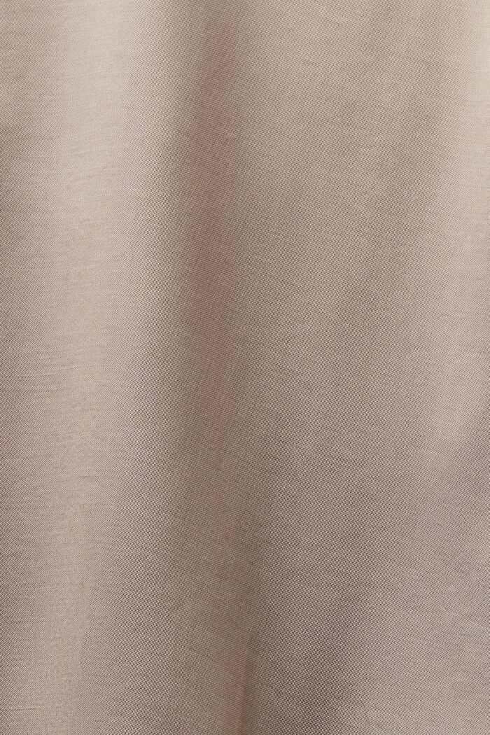 Blusa de manga larga en tejido satén, LIGHT TAUPE, detail image number 5