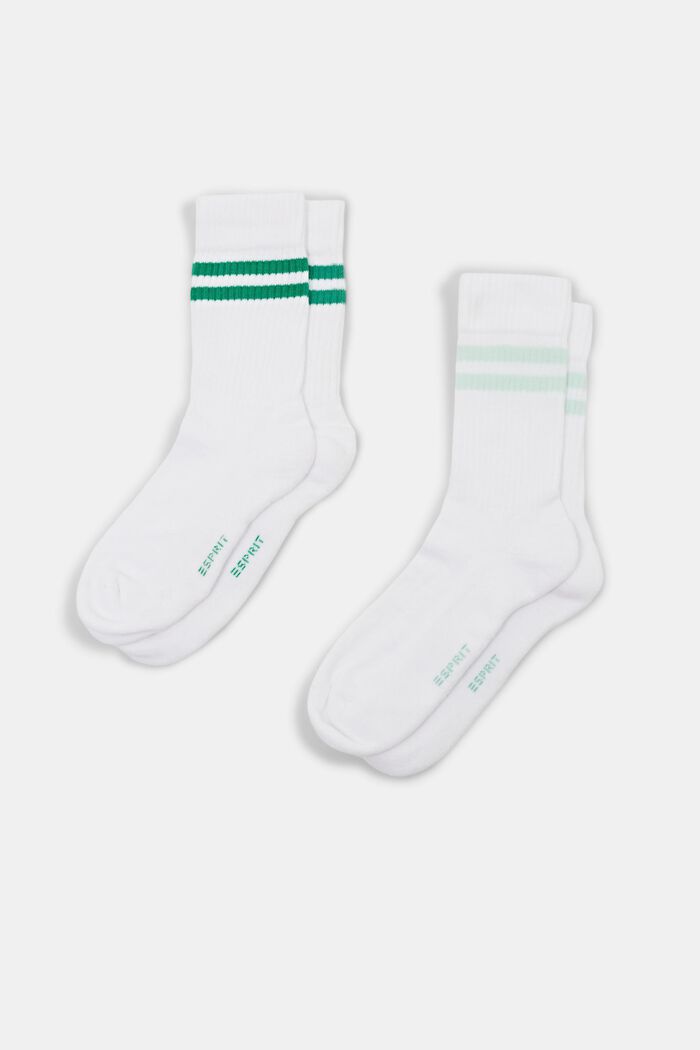 Pack de 2 pares de calcetines de tenis a rayas, NEW OFF WHITE, detail image number 0