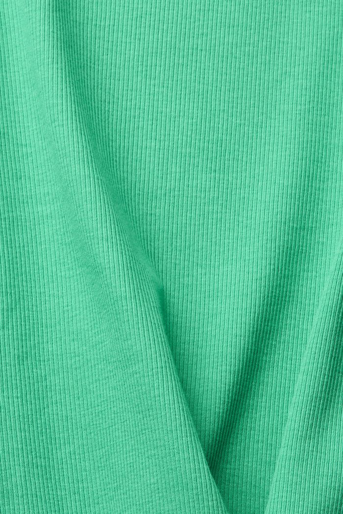 Camiseta de tirantes acanalada con aberturas, GREEN, detail image number 5