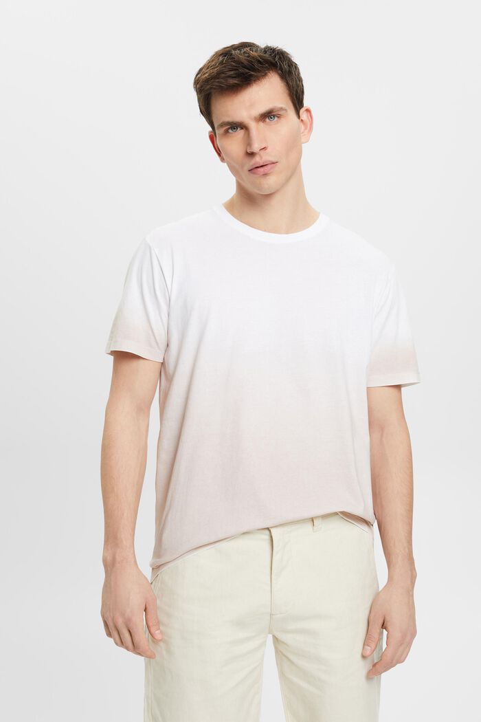 Camiseta bicolor teñida, WHITE, detail image number 0