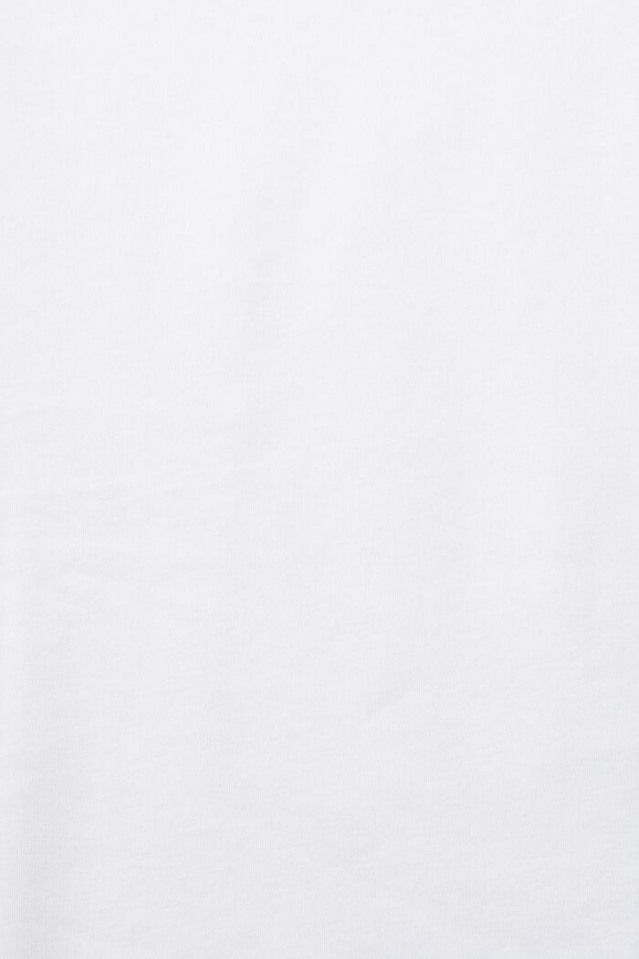 Camiseta de manga larga en algodón ecológico con logotipo, WHITE, detail image number 5