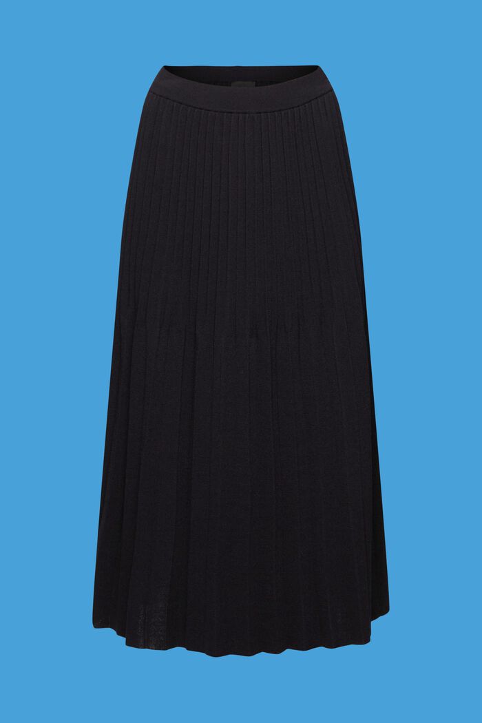 Falda midi plisada, BLACK, detail image number 6