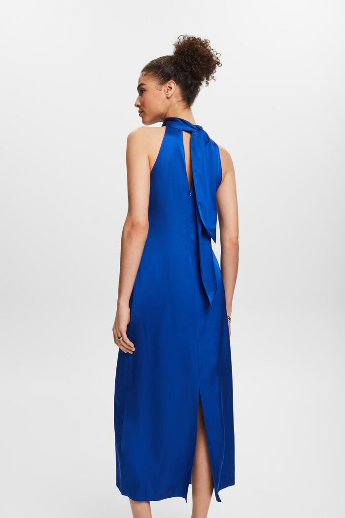 Maxi vestido de satén con cuello halter, BRIGHT BLUE, detail image number 2