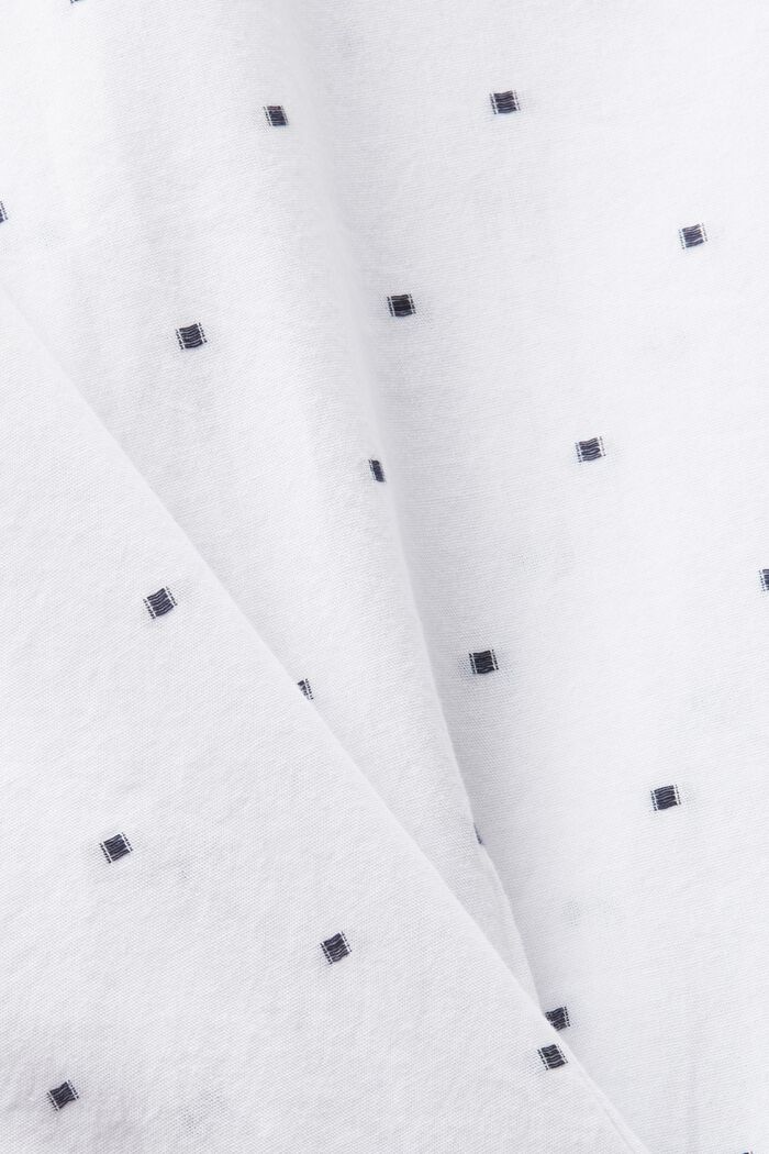 Camiseta de corte ajustado en algodón bordado, WHITE, detail image number 6