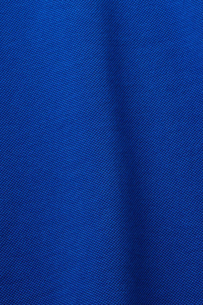Polo en piqué de algodón, BRIGHT BLUE, detail image number 4