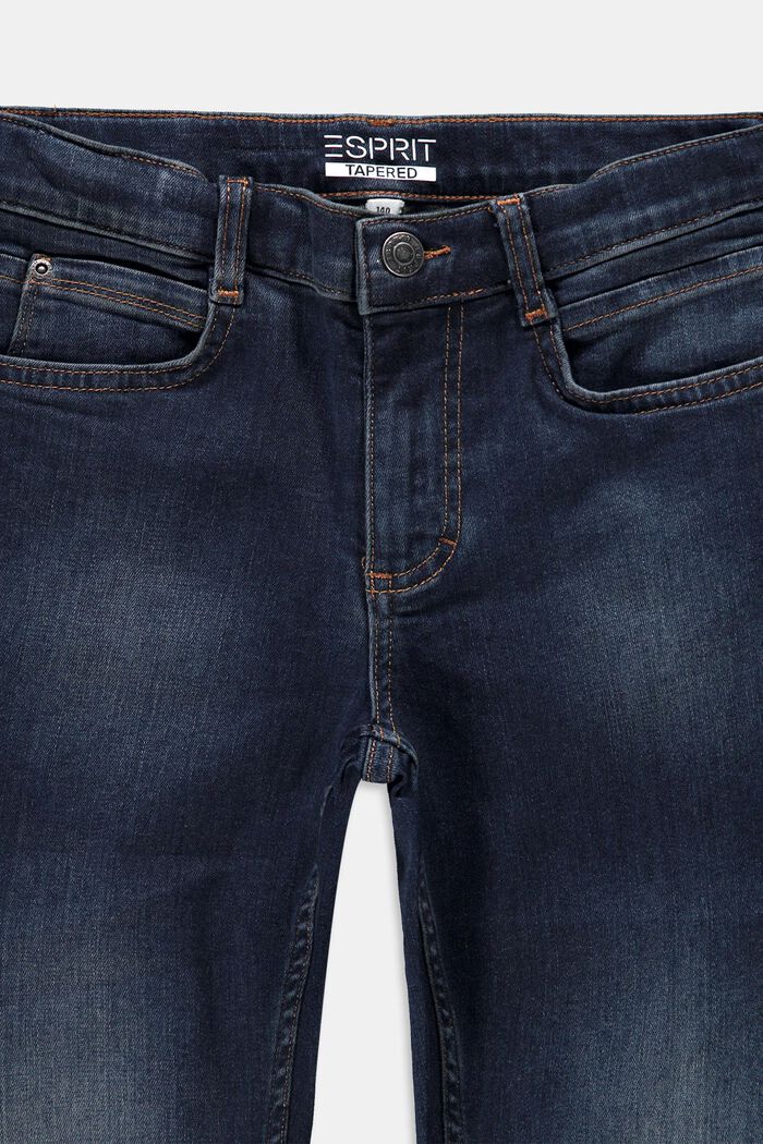 Vaqueros de corte tapered con cintura ajustable, BLUE BLACK WASHED, detail image number 2