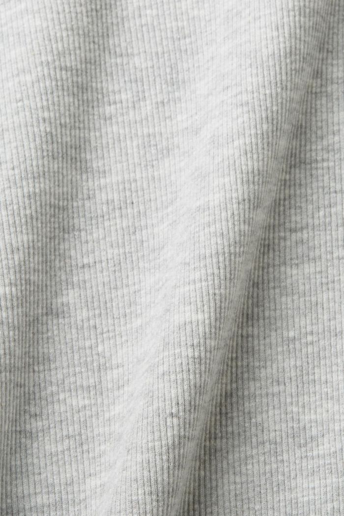 Camiseta de tejido jersey acanalado, mezcla de algodón, LIGHT GREY, detail image number 5