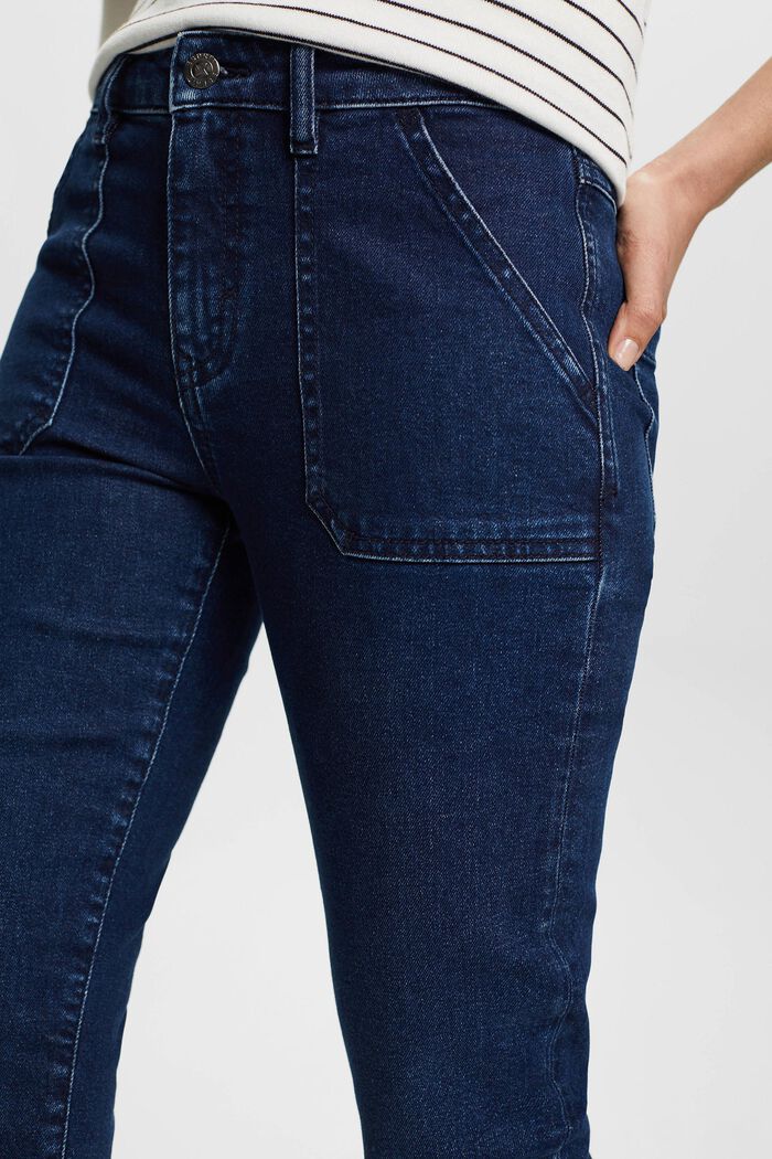 Jeans mid rise slim fit, BLUE DARK WASHED, detail image number 2