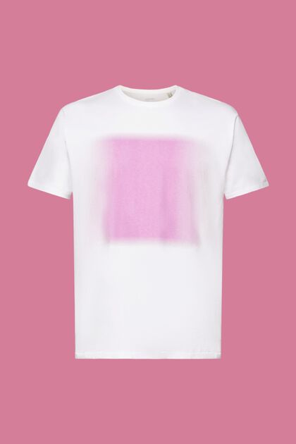 Camiseta de algodón con estampado, WHITE, overview