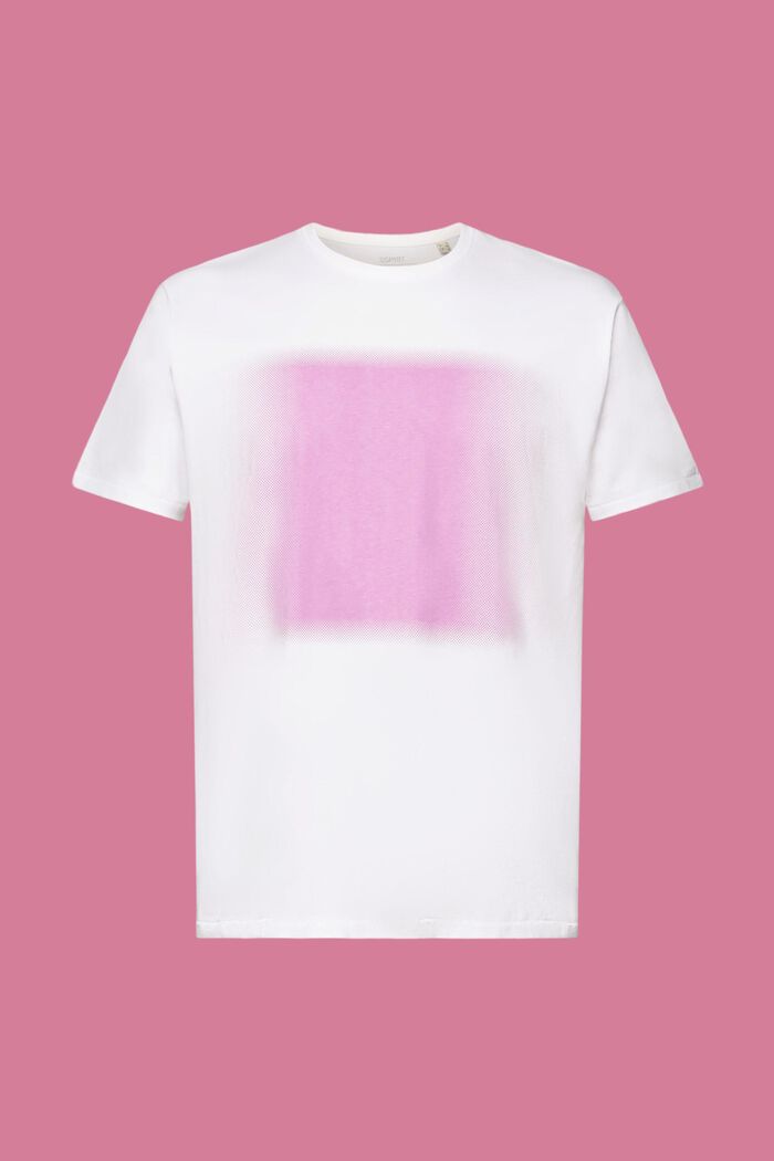 Camiseta de algodón con estampado, WHITE, detail image number 6