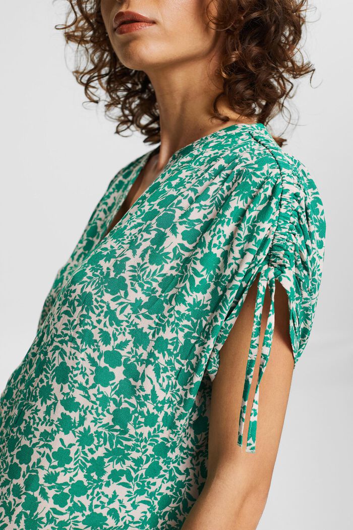 Blusa con estampado floral, LENZING™ ECOVERO™, NUDE, detail image number 2