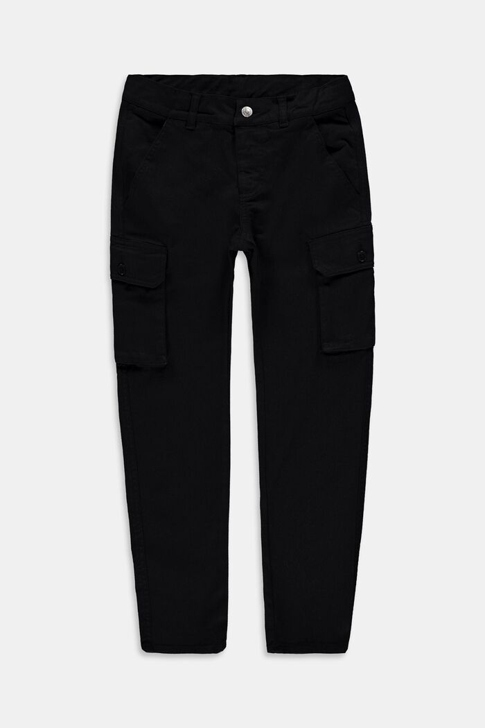 Pantalón cargo de algodón, BLACK, detail image number 0