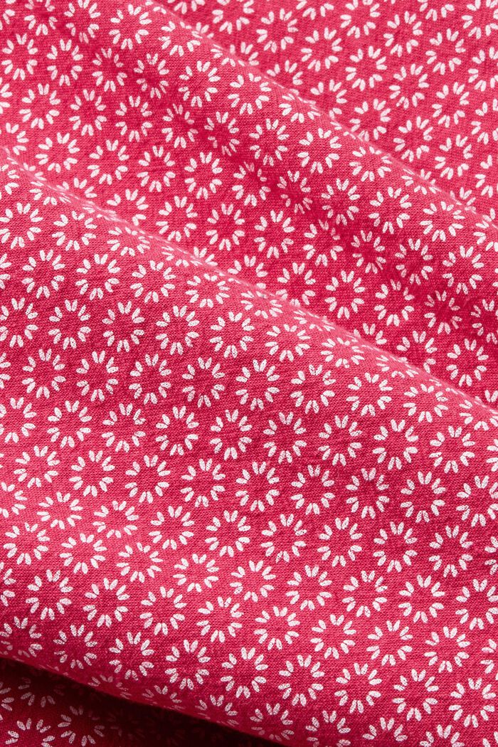 Camisa estampada en mezcla de lino, DARK PINK, detail image number 4