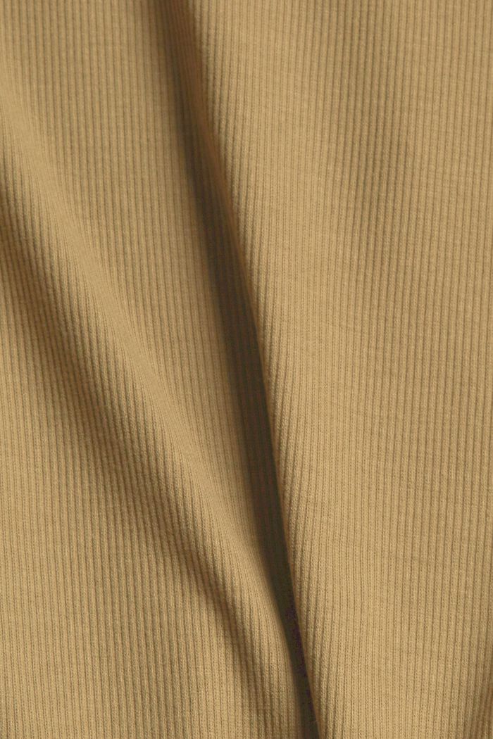 Camiseta realizada en mezcla de tejidos con LENZING™ ECOVERO™, KHAKI GREEN, detail image number 4