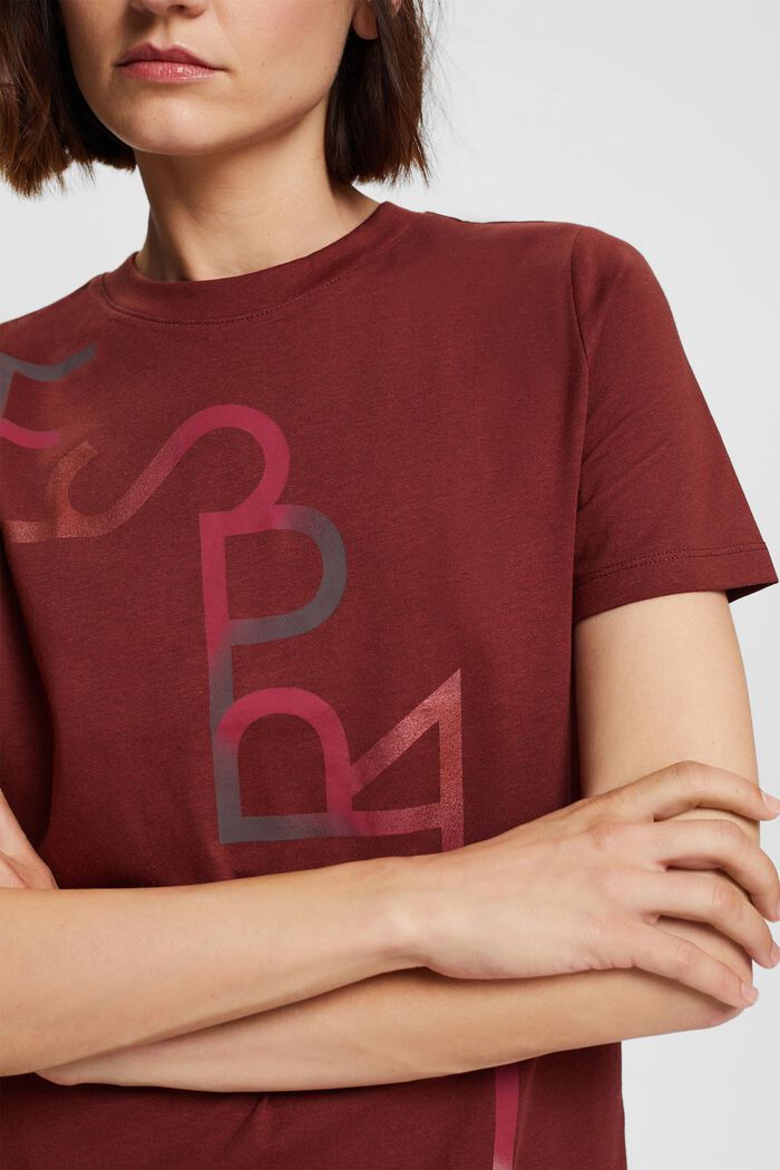 Camiseta con logotipo, mezcla de TENCEL™, BORDEAUX RED, detail image number 0