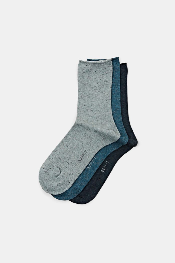 3 pares de calcetines con cachemir, PETROL/MINT, detail image number 2