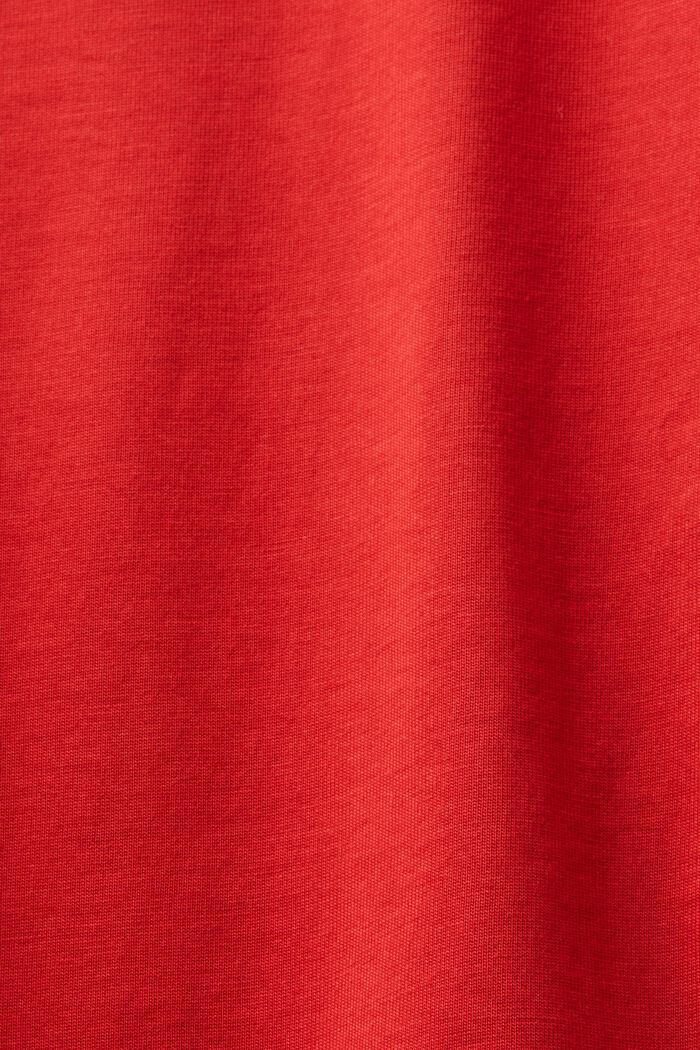 Camiseta unisex estampada de algodón Pima, DARK RED, detail image number 5