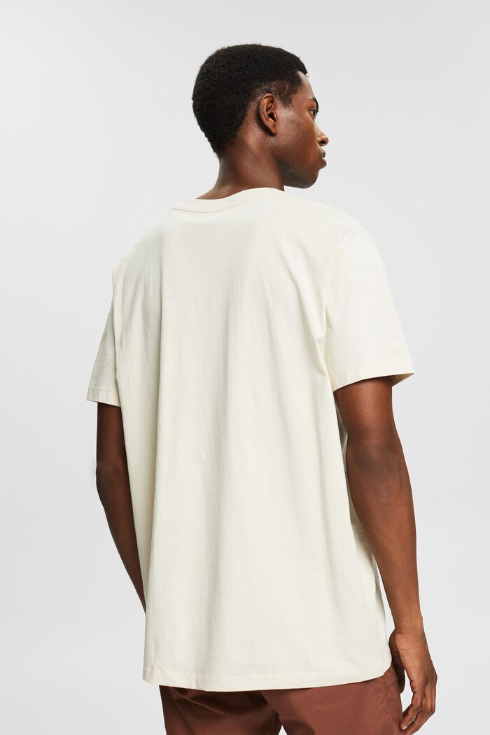 Camiseta de algodón ecológico con estampado, CREAM BEIGE, detail image number 3