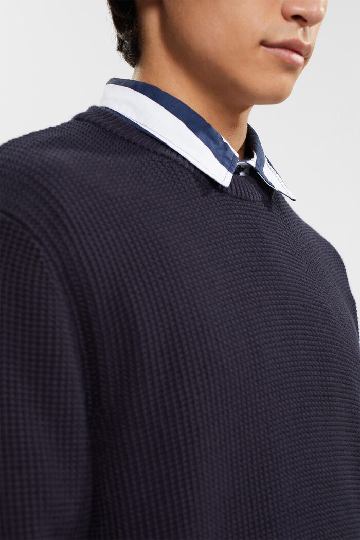 Jersey de algodón puro, NAVY, detail image number 0